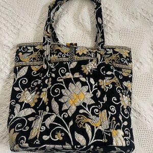 Vera Bradley Black and Gold Floral Tote
